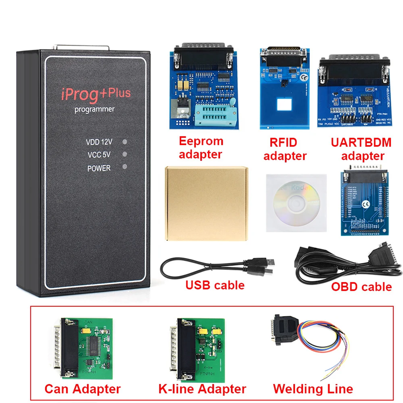 V777 Iprog Plus Full Adapters Iprog Plus 3 in 1 Support IMMO+ Correction+ Reset