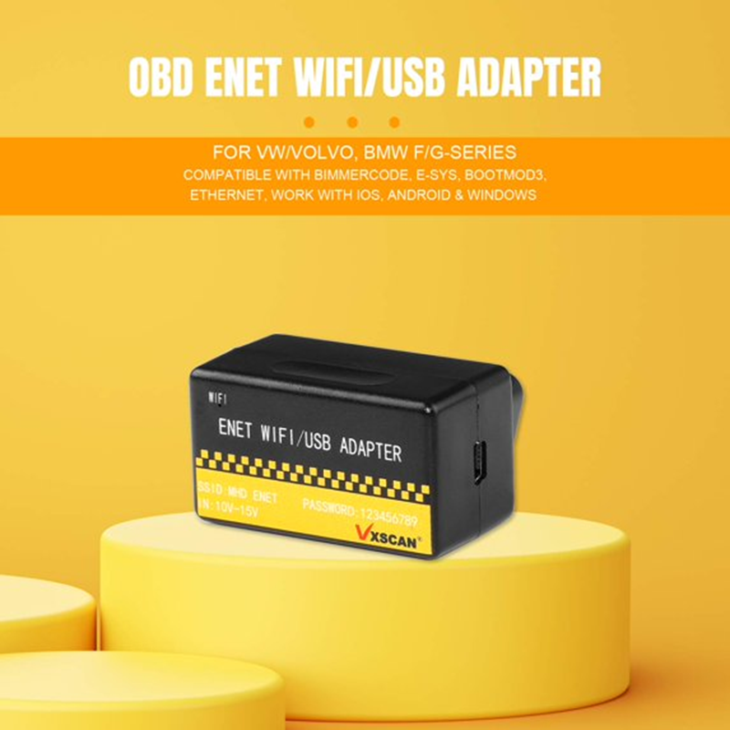 VXSCAN ENET WIFI/USB Adapter DOIP for VW/VOLVO, BMW F/G-series