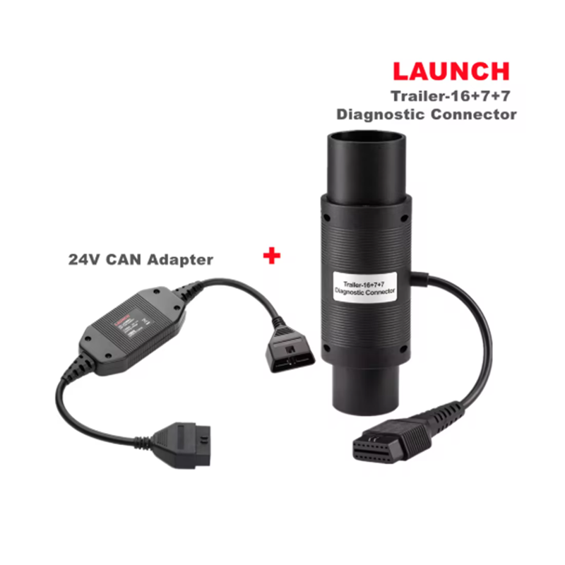 LAUNCH DBScar Trailer-16+7+7 Diagnostic Connector + X431 24V CAN Adapter Extension Module